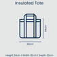 Medium Insulated Tote - Blue Green