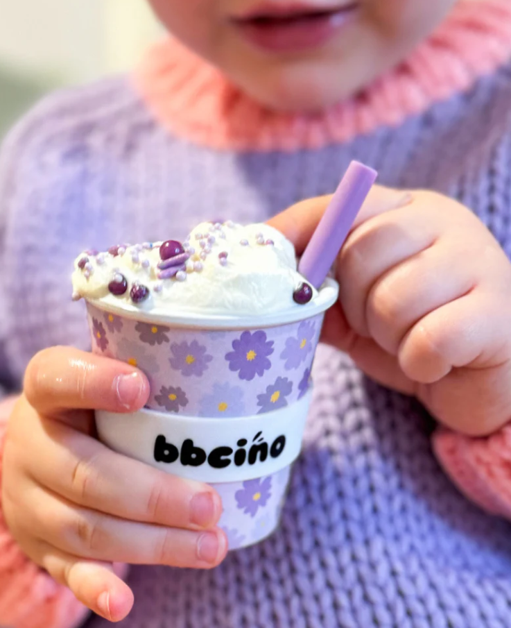 Babycino Cup 120ml - Purple Flowers