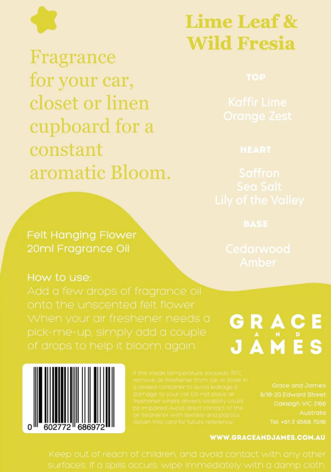 Bloom Air Freshener - Lime Leaf & Freesia