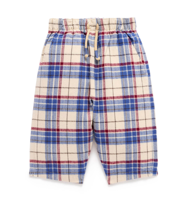 Woodland Check Slouch Pants