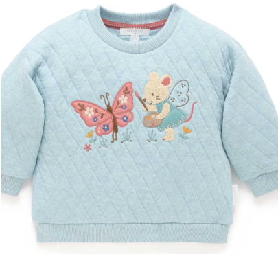 Butterfly Blue Quilted Windcheater