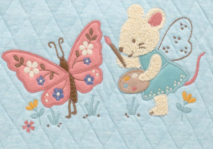 Butterfly Blue Quilted Windcheater