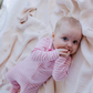 Tickled Pink Zip Stripe Romper