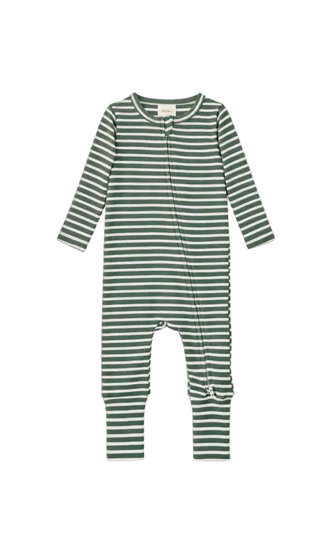 Fern Zip Stripe Romper