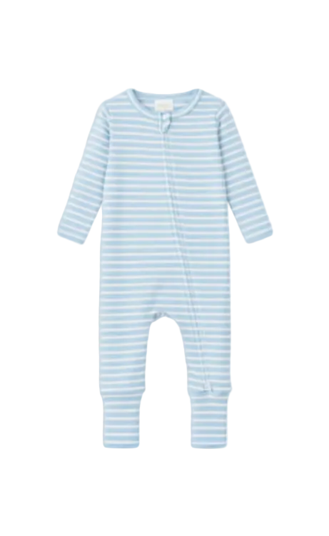 Mist Zip Stripe Romper