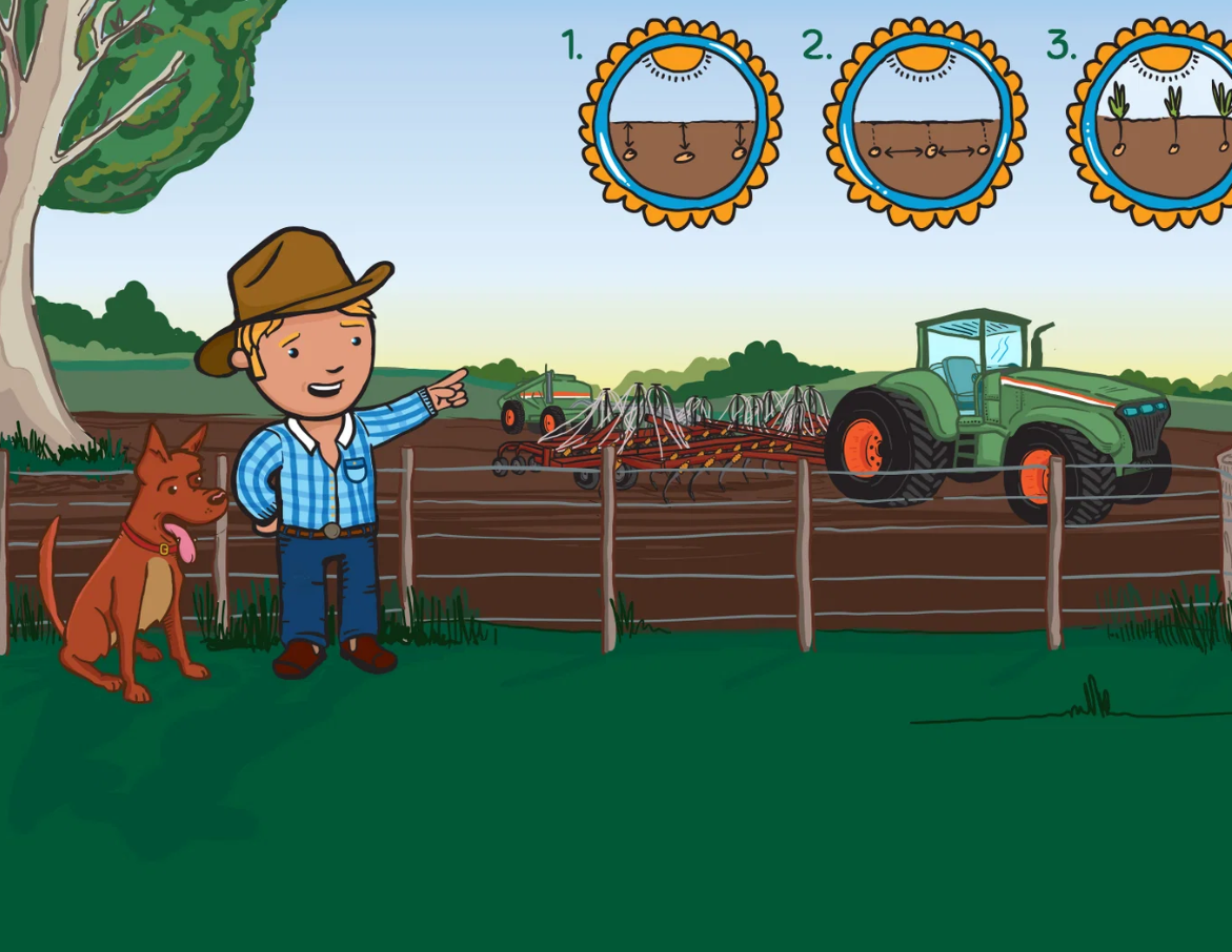 George the Farmer - Plants a Wheat Crop