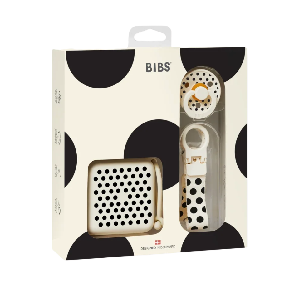 BIBS Baby Gift Set Ivory & Black
