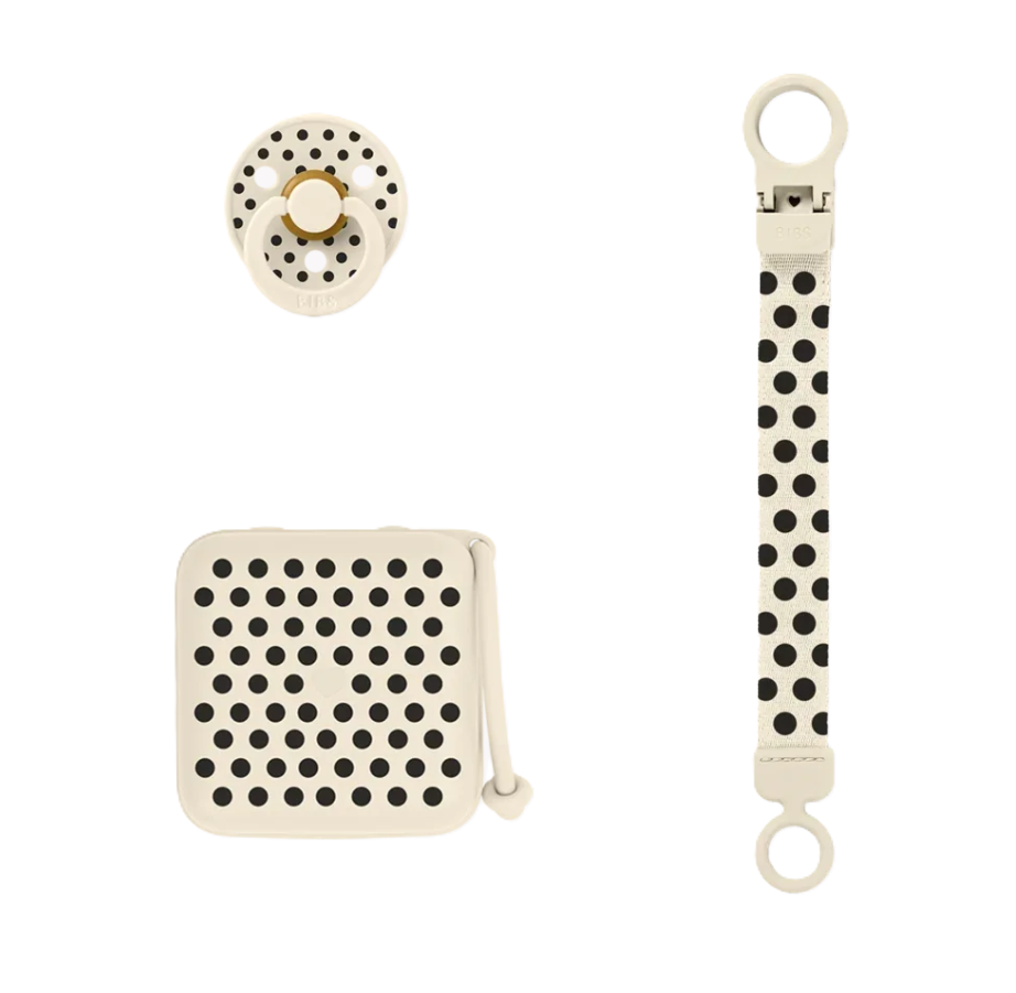 BIBS Baby Gift Set Ivory & Black