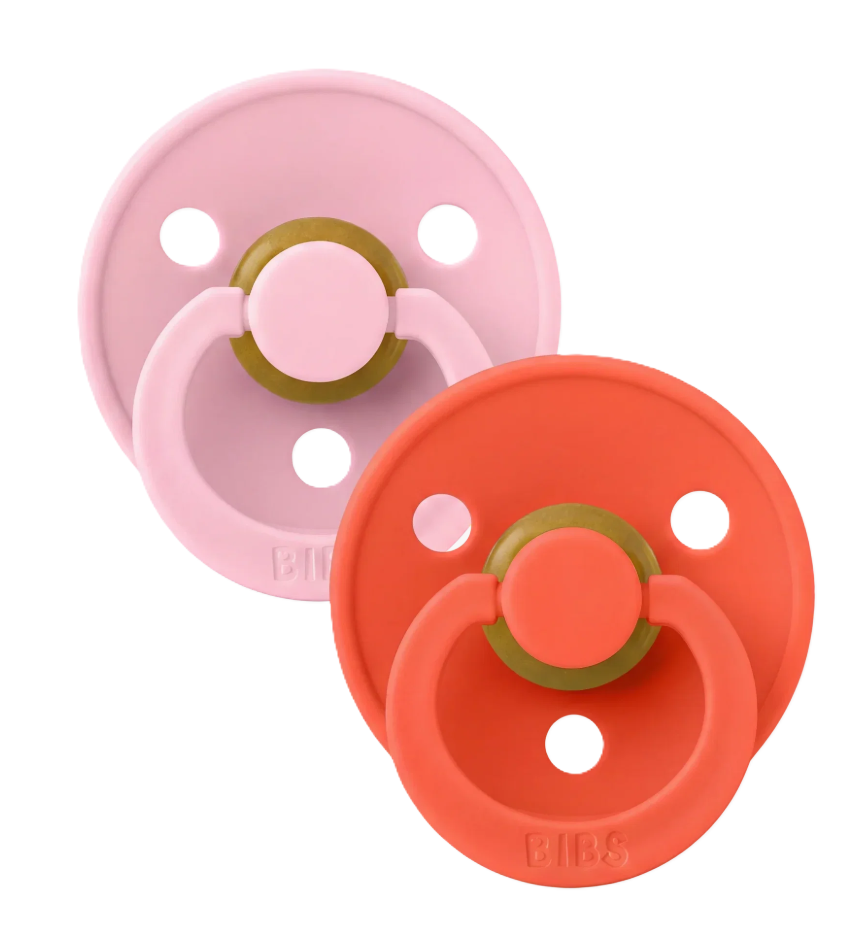 BIBS Baby Pink & Tango 2pk