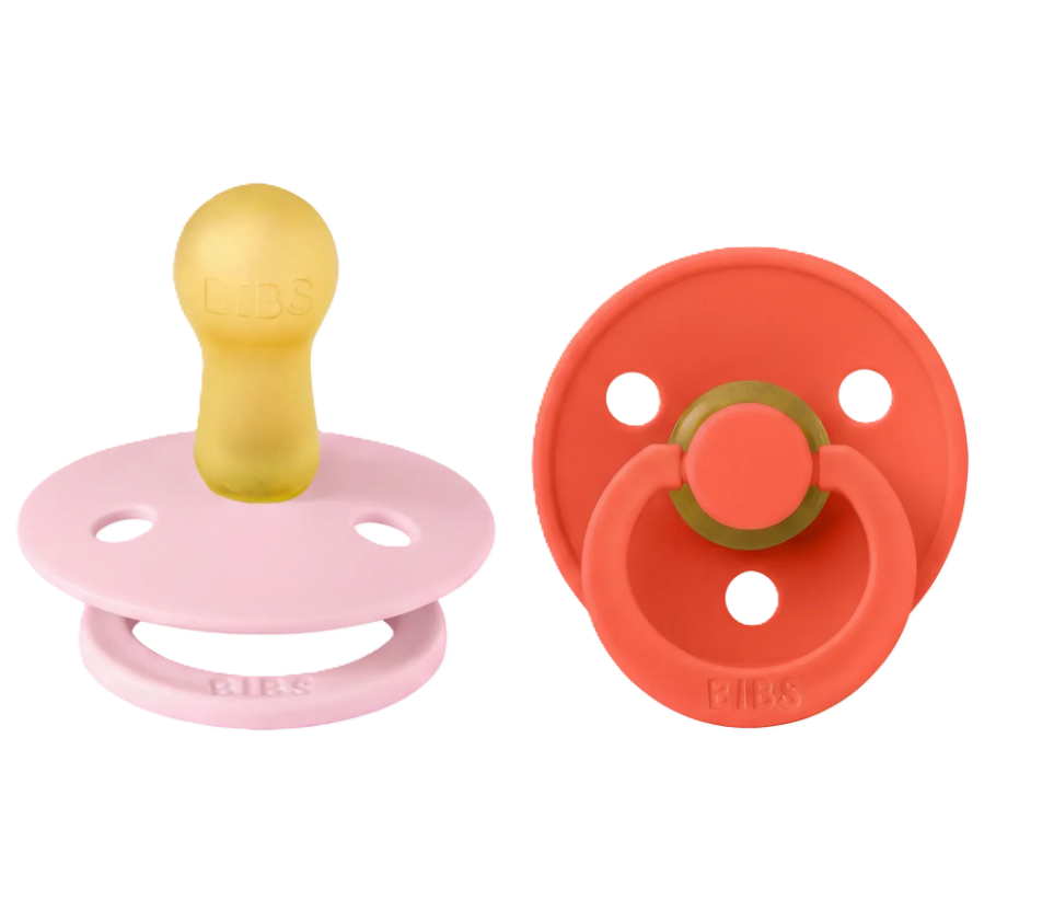 BIBS Baby Pink & Tango 2pk