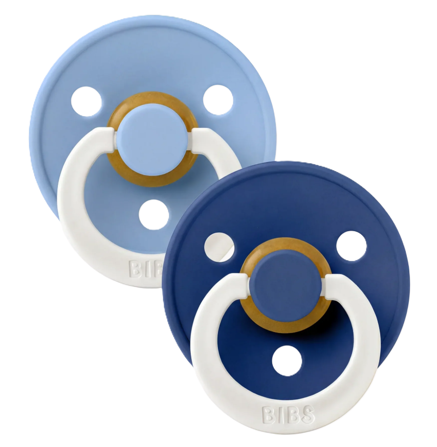 BIBS Glow in the Dark Sky Blue 2pk