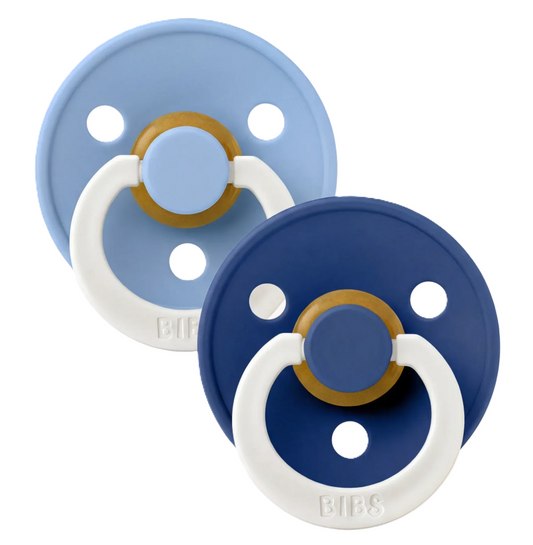 BIBS Glow in the Dark Sky Blue 2pk