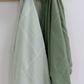 Nordic Avocado & Forest Cellular Blankets 2pk