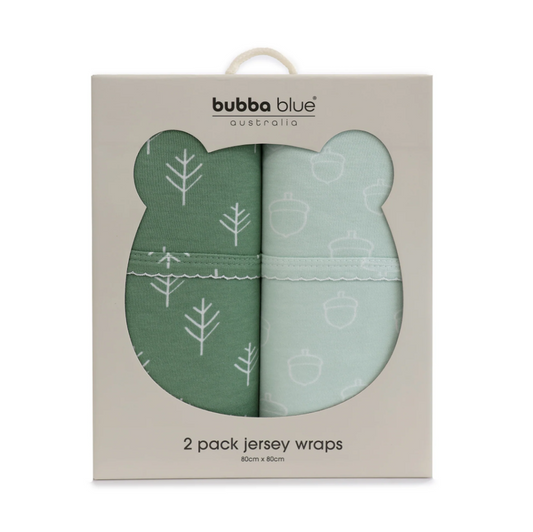 Nordic Avocado & Forest Jersey Wrap 2pk