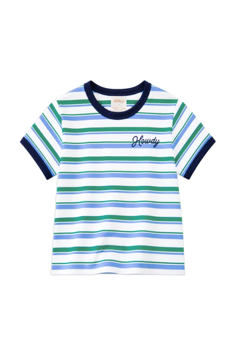 Howdy Green Stripe Tee