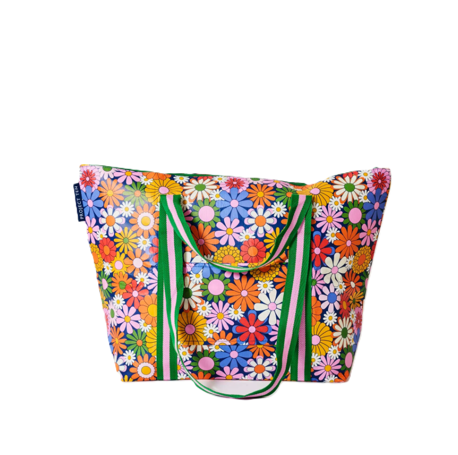 Zip Medium Tote - Coastal Floral