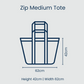 Zip Medium Tote - Wallpape