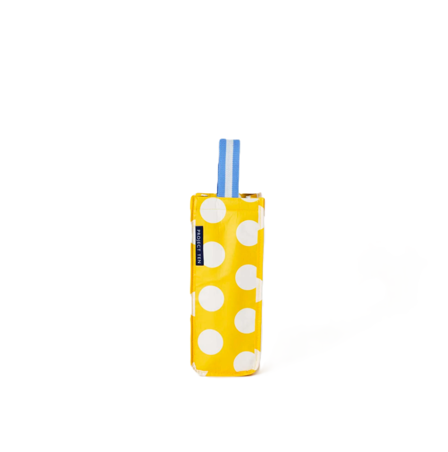 Wine Bag - Yellow Polka Dot