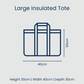 Large Insulated Tote - Yellow Polka Dot