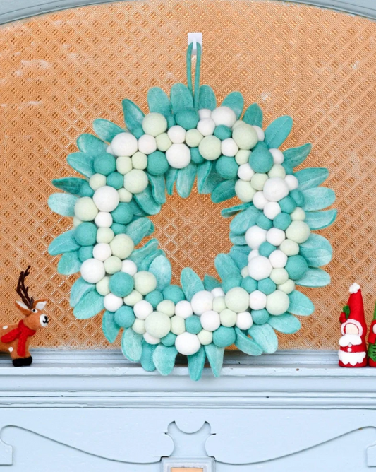 Felt Mint Wreath