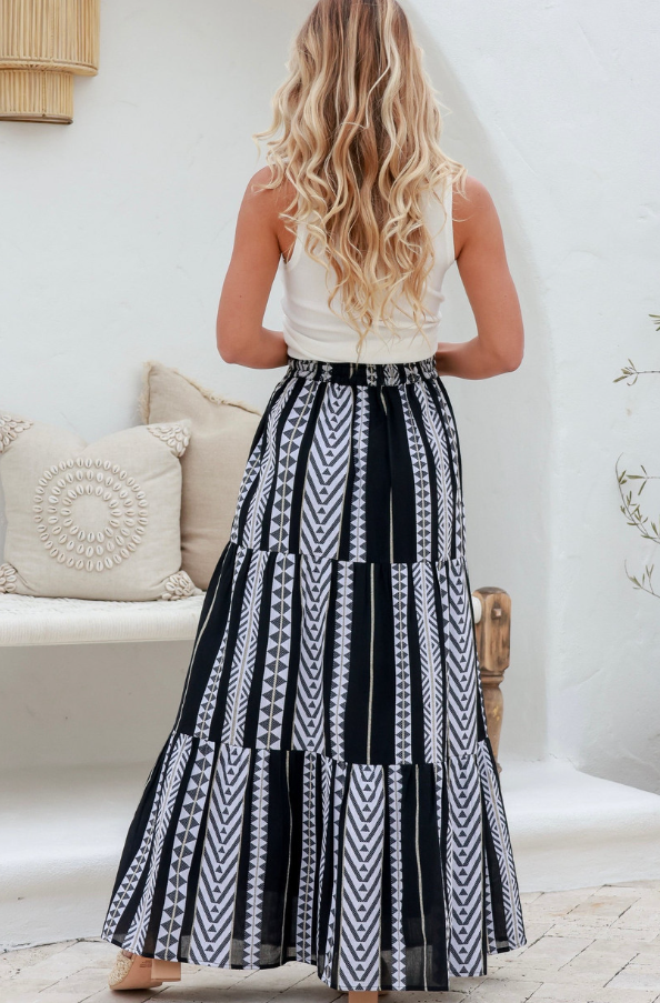 Ilva Black Maxi Skirt