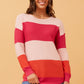 Anne Pink Block Knit