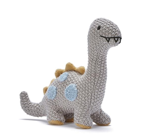 Otto Dino Knitted Rattle