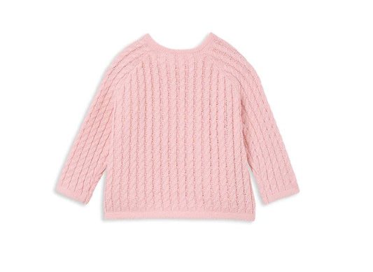 Powder Pink Knit Cardigan