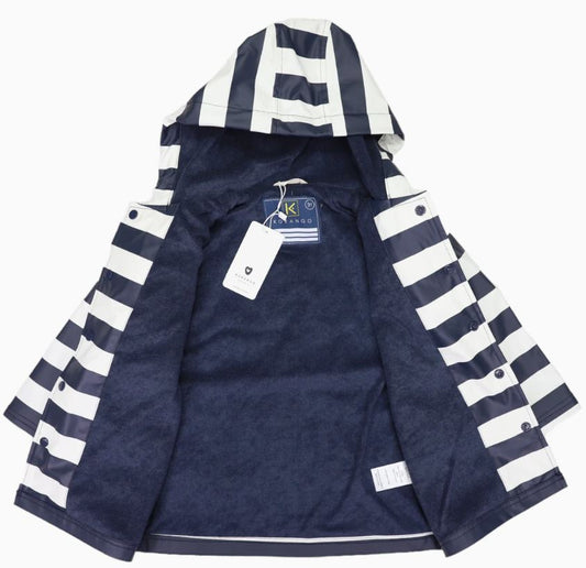 Navy Stripe Raincoat
