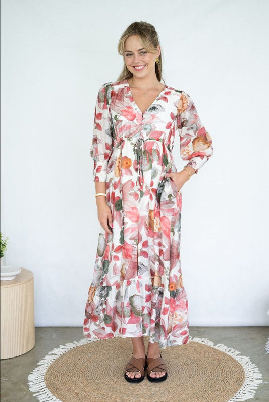 Anthel Pink Floral Maxi