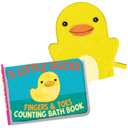 Duck Bath Book & Wash Mit